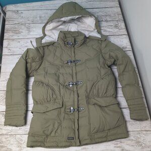 Oakley Women's Quilted Puffer Snow Winter Parka Light Olive Green Size Medium